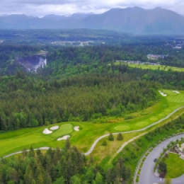 Golf Course Drone Shot